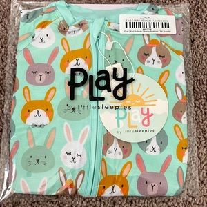 Little Sleepies Play- Rad Rabbits Shorty Romper 3-6 months